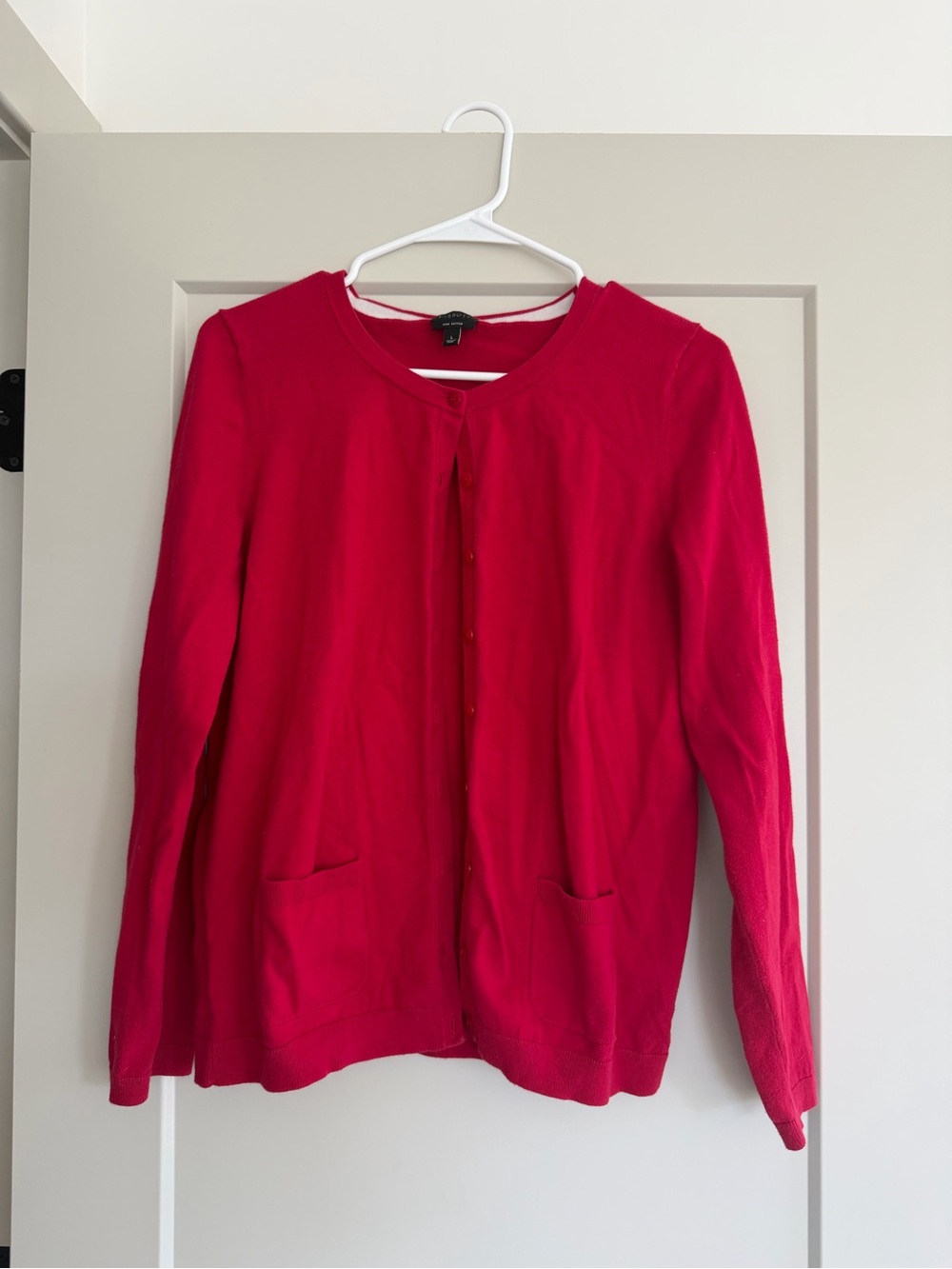 Women’s Red Button-Front Talbots sweater